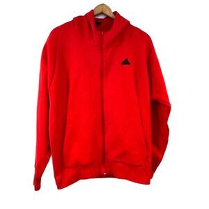 Adidas Red Z.N.E. Premium Full Zip Sweatshirt Hoodie Aeroready